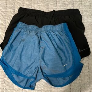 Nike Black and Blue Sports Shorts Set